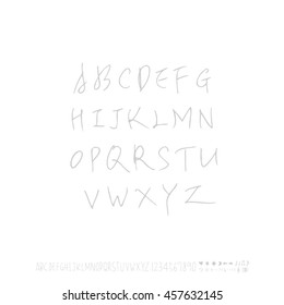 Alphabet & number / handwriting - vector
