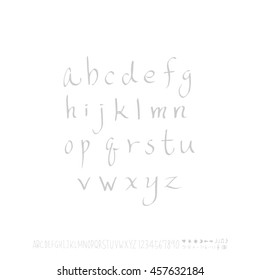 Alphabet & number / handwriting - vector