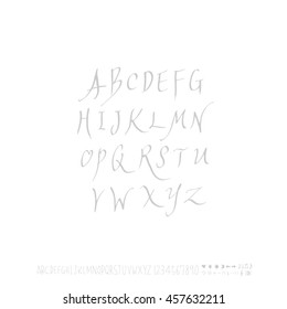 Alphabet & number / handwriting - vector