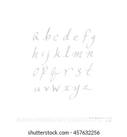 Alphabet & number / handwriting - vector