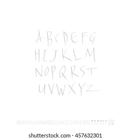Alphabet & number / handwriting - vector