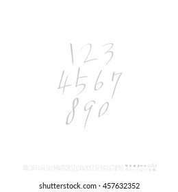 Alphabet & number / handwriting - vector