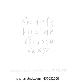 Alphabet & number / handwriting - vector