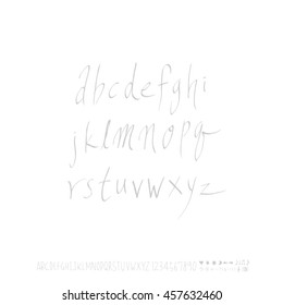 Alphabet & number / handwriting - vector