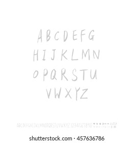 Alphabet & number / handwriting - vector