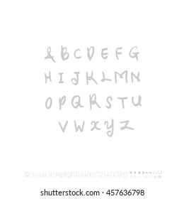 Alphabet & number / handwriting - vector