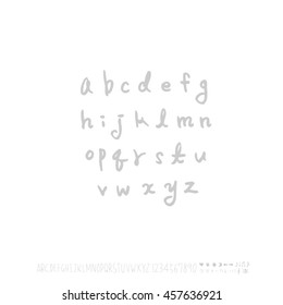 Alphabet & number / handwriting - vector