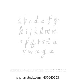 Alphabet & number / handwriting - vector
