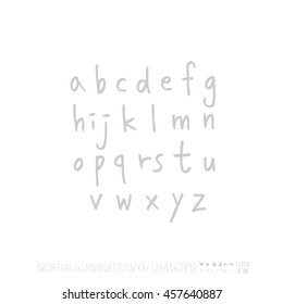 Alphabet & number / handwriting - vector