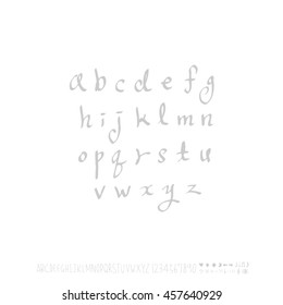 Alphabet & number / handwriting - vector