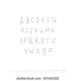Alphabet & number / handwriting - vector