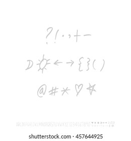 Alphabet & number / handwriting - vector