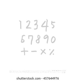 Alphabet & number / handwriting - vector