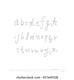 Alphabet & number / handwriting - vector