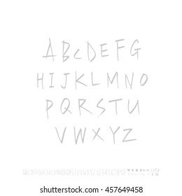 Alphabet & number / handwriting - vector