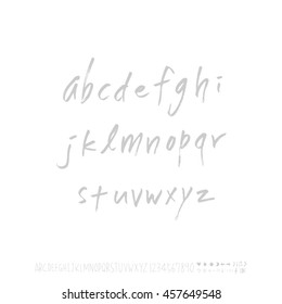 Alphabet & number / handwriting - vector