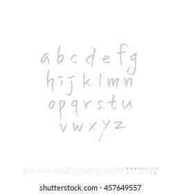 Alphabet & number / handwriting - vector