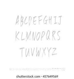 Alphabet & number / handwriting - vector