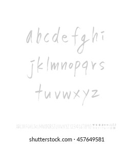 Alphabet & number / handwriting - vector