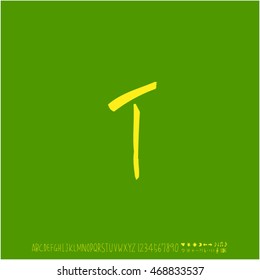 Alphabet & number / handwriting - vector