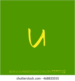 Alphabet & number / handwriting - vector