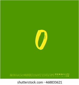 Alphabet & number / handwriting - vector