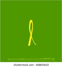 Alphabet & number / handwriting - vector