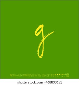 Alphabet & number / handwriting - vector