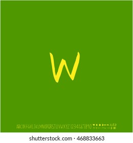 Alphabet & number / handwriting - vector