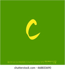Alphabet & number / handwriting - vector