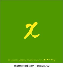 Alphabet & number / handwriting - vector