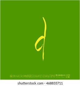 Alphabet & number / handwriting - vector