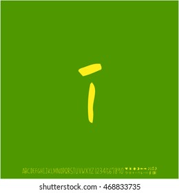 Alphabet & number / handwriting - vector