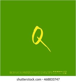 Alphabet & number / handwriting - vector