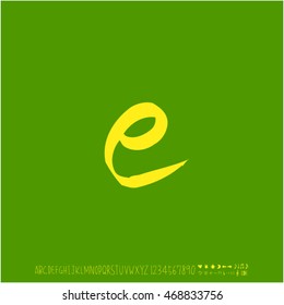 Alphabet & number / handwriting - vector