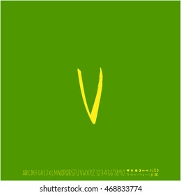 Alphabet & number / handwriting - vector