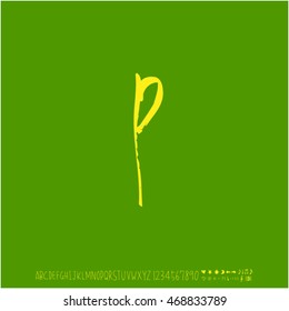Alphabet & number / handwriting - vector