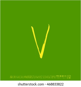Alphabet & number / handwriting - vector
