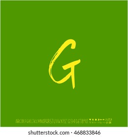 Alphabet & number / handwriting - vector