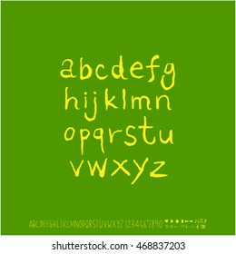 Alphabet & number / handwriting - vector
