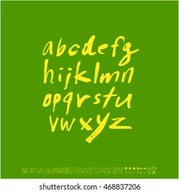 Alphabet & number / handwriting - vector