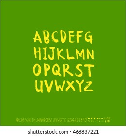 Alphabet & number / handwriting - vector