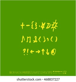 Alphabet & number / handwriting - vector