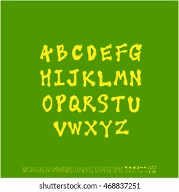 Alphabet & number / handwriting - vector