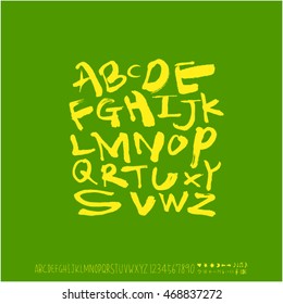 Alphabet & number / handwriting - vector