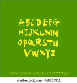 Alphabet & number / handwriting - vector
