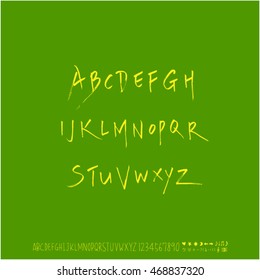 Alphabet & number / handwriting - vector