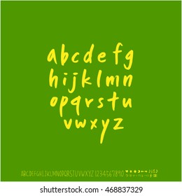 Alphabet & number / handwriting - vector