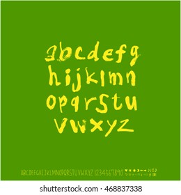Alphabet & number / handwriting - vector
