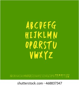 Alphabet & number / handwriting - vector